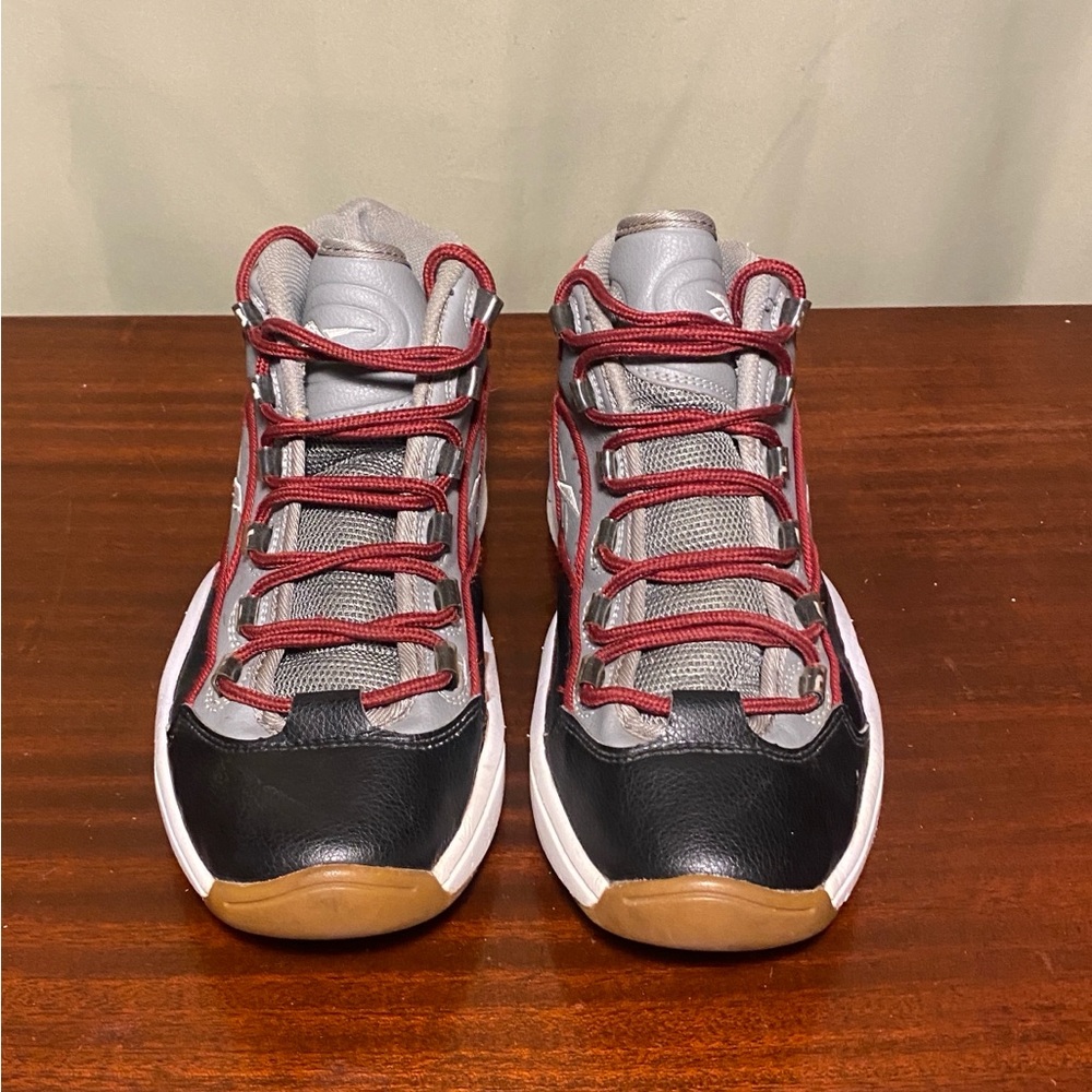 Reebok Question Mid OG ‘Practice’ Tin Grey/Black/Scarlet /Gum  Shoes 8.5